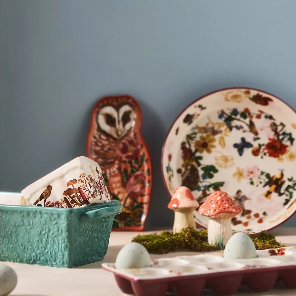 Anthropologie Nathalie Lete Floral Egg Crate
